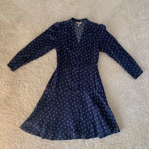 Rebecca Taylor Long Sleeved Blue Dress